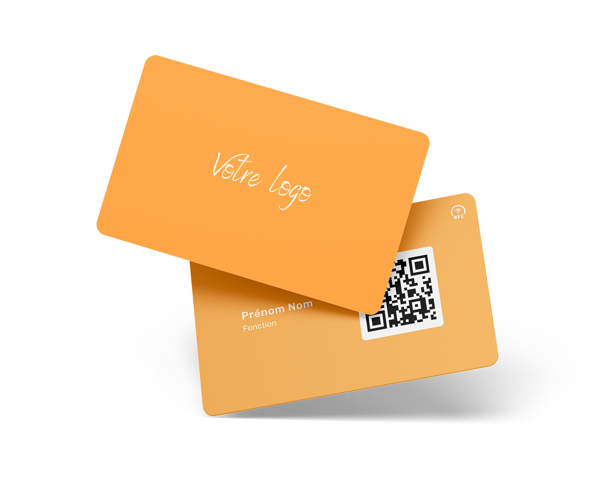 Mockup de la carte de visite NFC personnalisable.