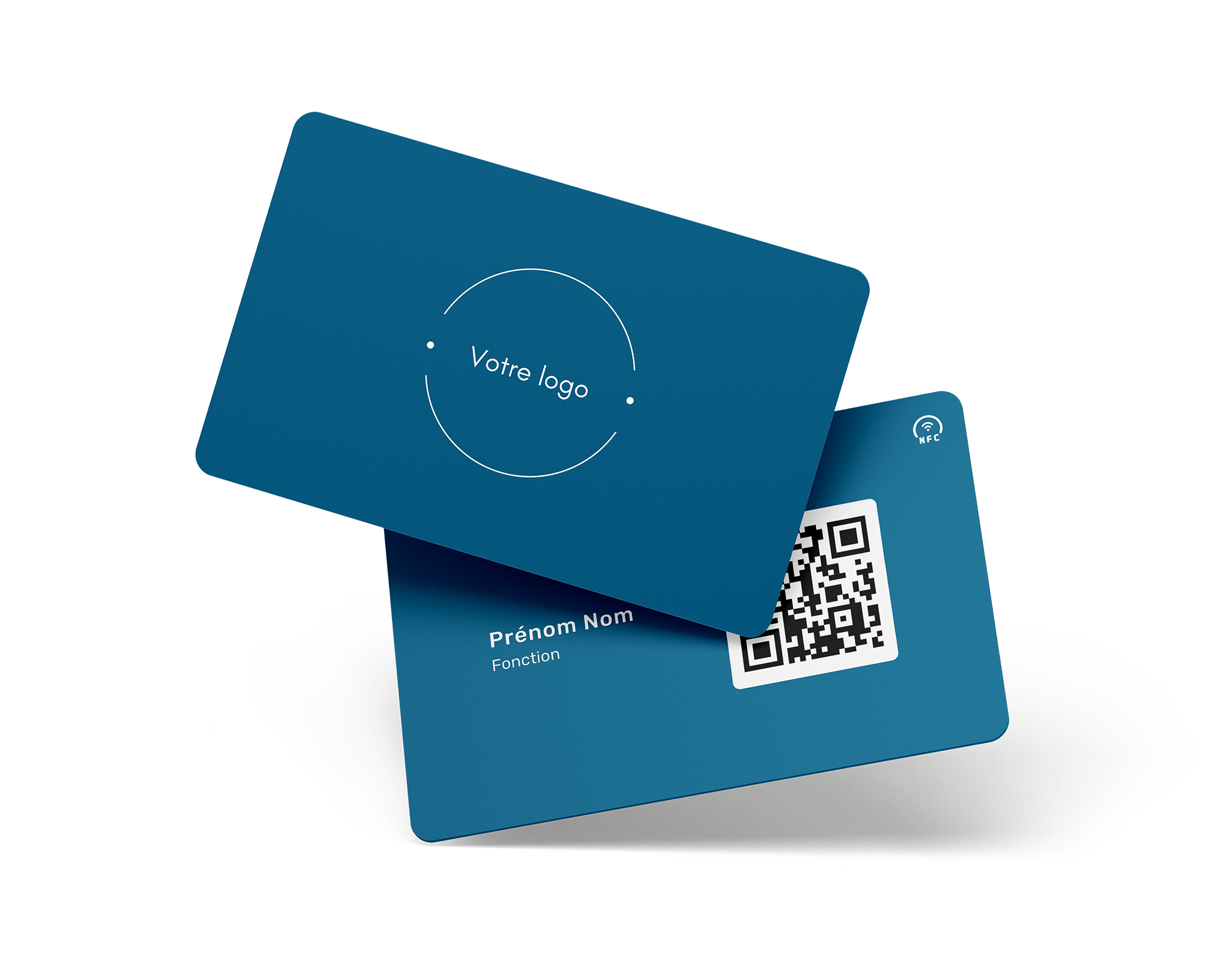 Mockup de la carte de visite NFC personnalisable.