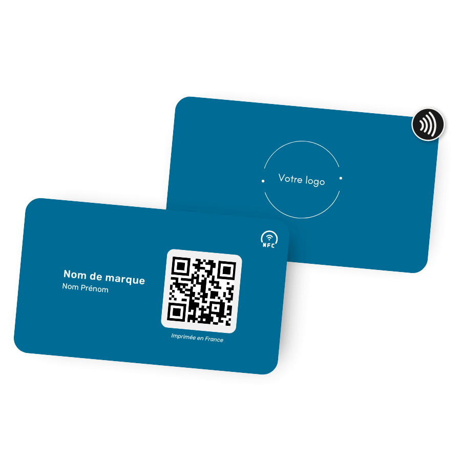 Carte de visite sans contact personnalisable.