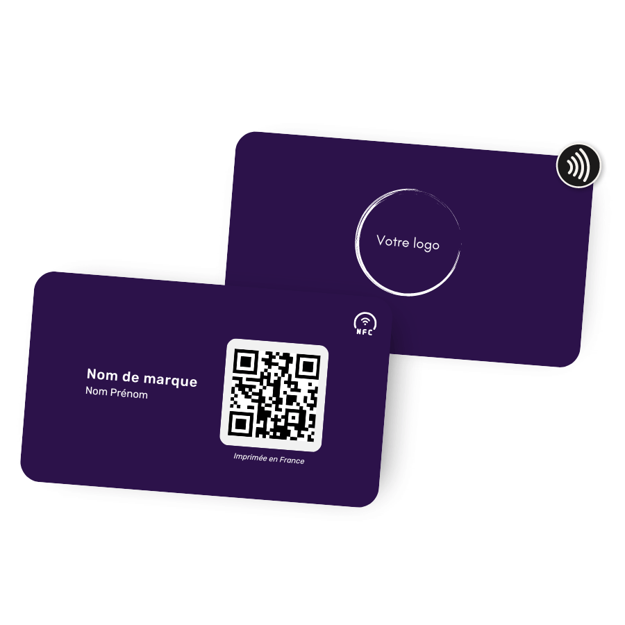 Carte de visite sans contact personnalisable.