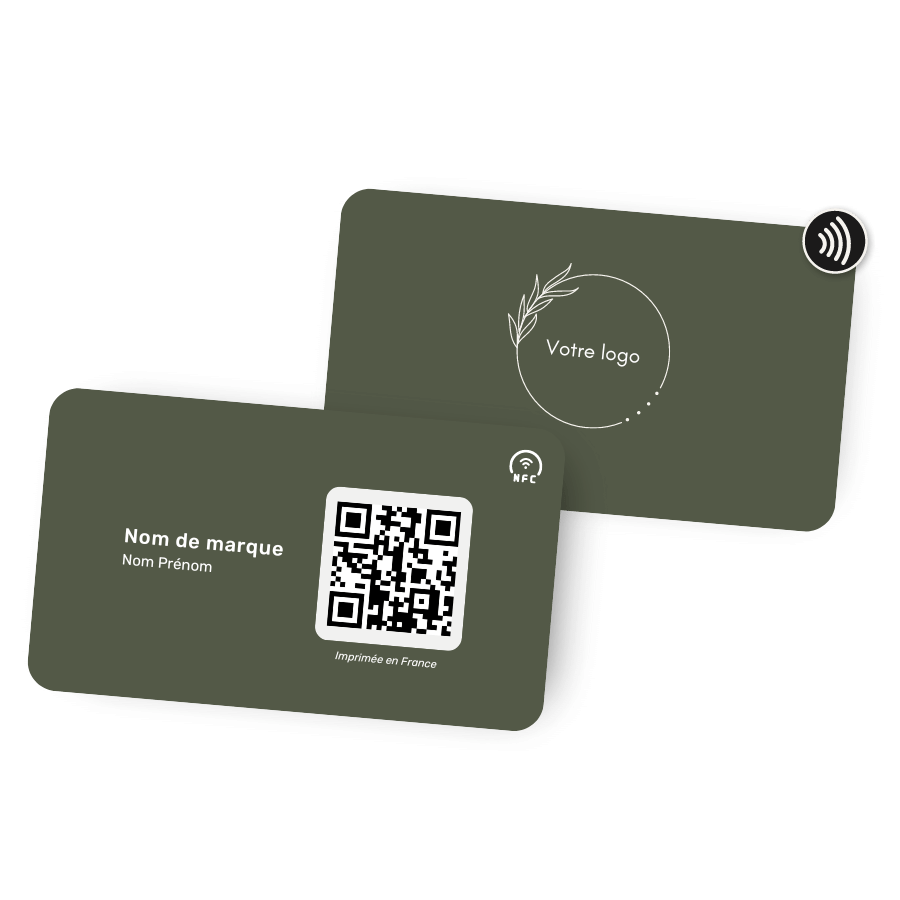 Carte de visite sans contact personnalisable.