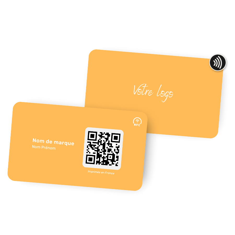Carte de visite sans contact personnalisable.