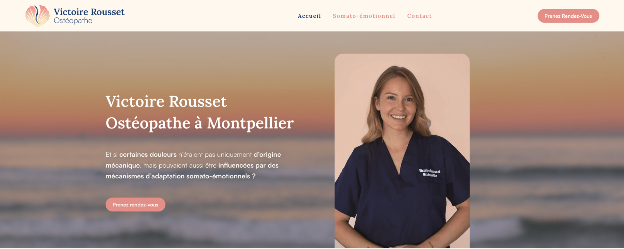 Création de site internet pour Victoire Rousset Ostéopathe à Montpellier