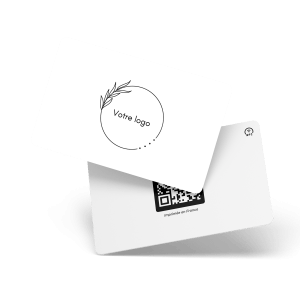 Mockup de carte de visite NFC blanche.
