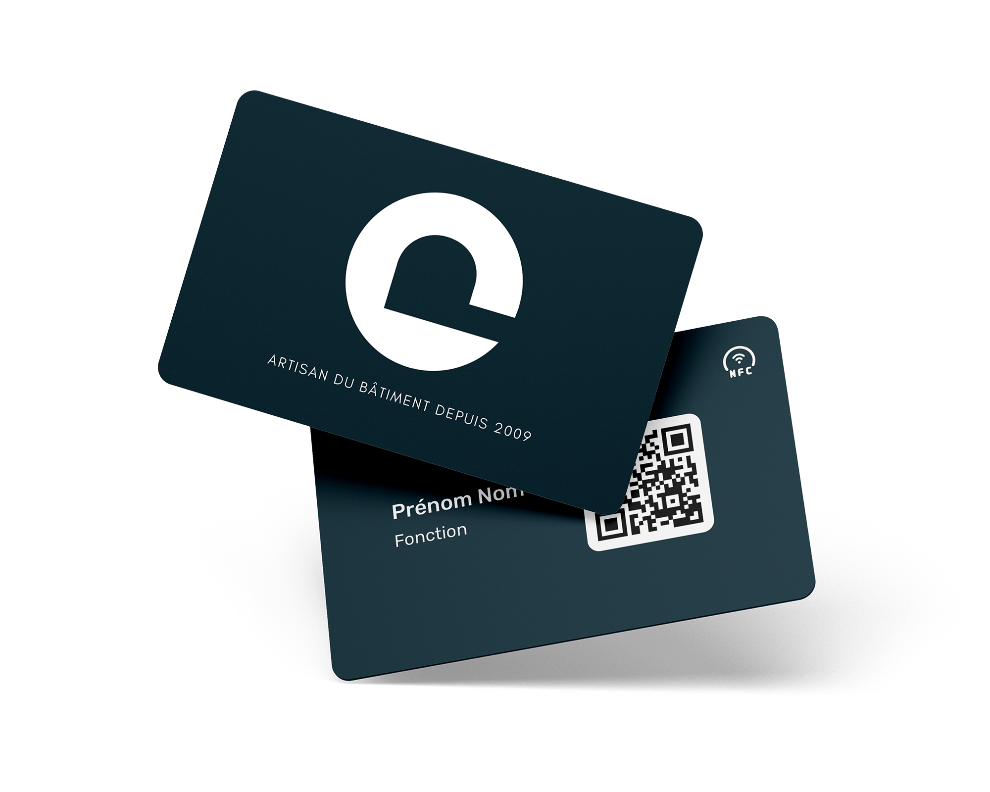 Exemple de carte de visite NFC personnalisable créée par Gump.