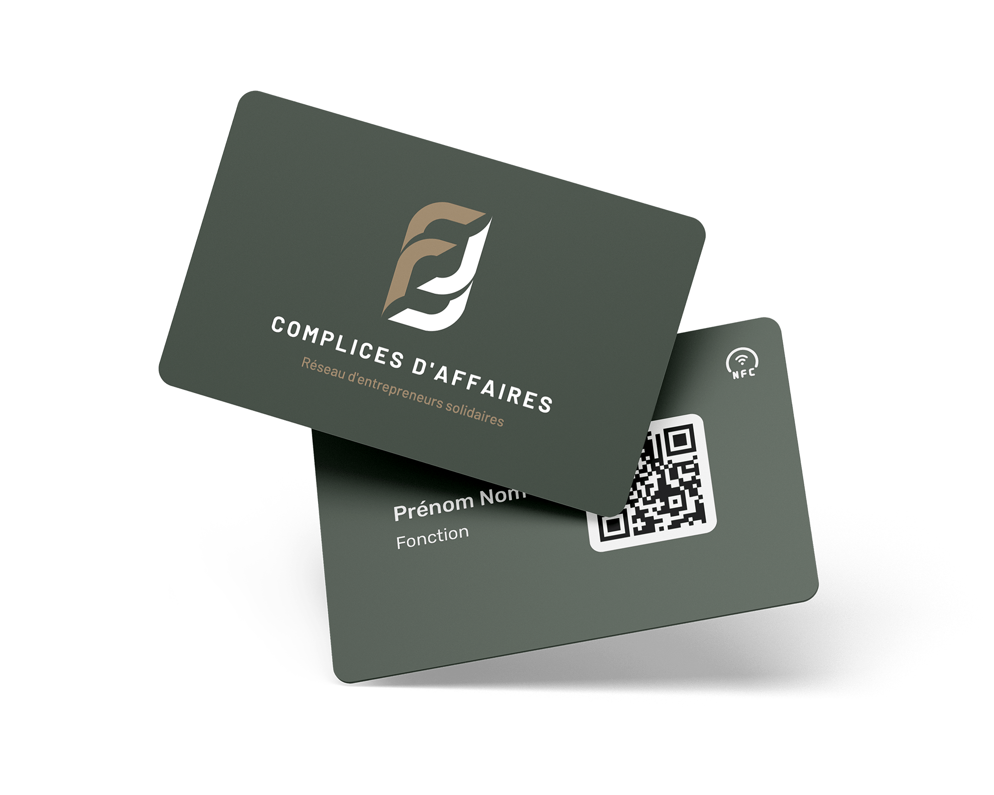 Exemple de carte de visite NFC personnalisable créée par Gump.