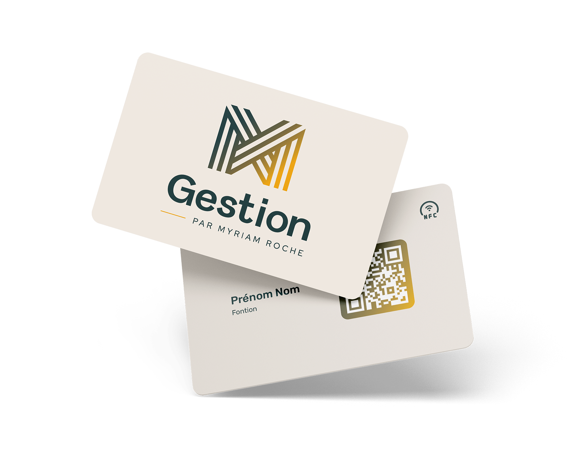 Exemple de carte de visite NFC personnalisable créée par Gump.