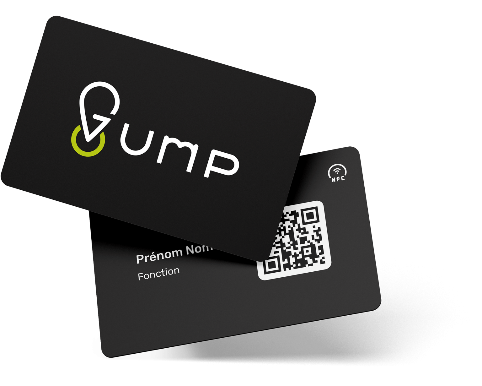Mockup de la carte de visite NFC personnalisable.
