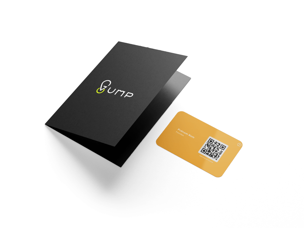Mockup du packaging de la carte NFC personnalisable.